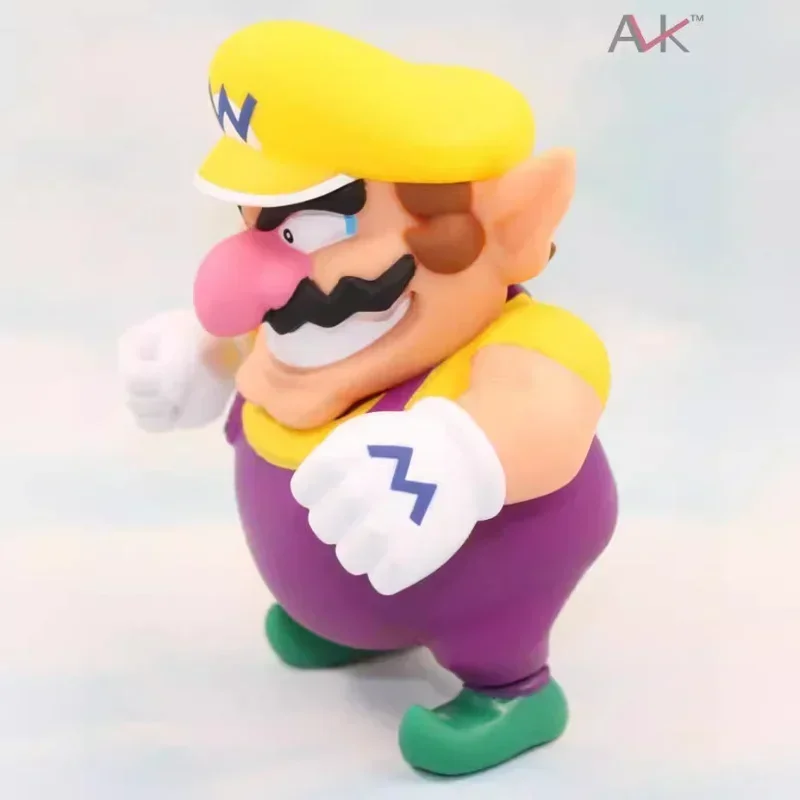12 cm Gioco Marios Bros Anime Wario Action Figure Kawaii Modello da collezione Giocattoli Decorazione desktop Ornamenti Regalo di compleanno per bambini