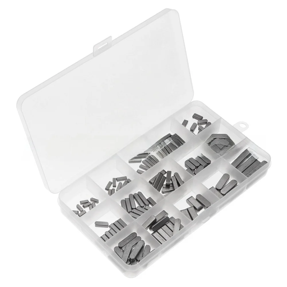 175pcs Car Flat Key Pin Carbon Steel Boxed Parallel Pins 3/4/5/6mm Parallel Drive-Shaft Key Stock Assortment Set Car Accessories