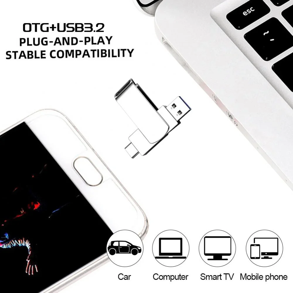 Xiaomi 16TB USB 3.2 USB Flash Drive Memory Type-c 2-In-1 8TB 16TB OTG Pendrive 2TB High Speed Flash Disk 2TB For Computer Laptop