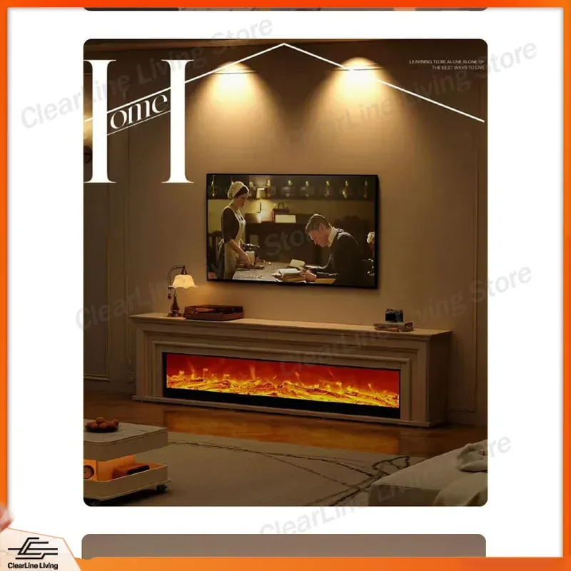 for European Intelligent Simulation Flame Electronic Fireplace Household Living Room Decorative Cabinet Embedded Heater