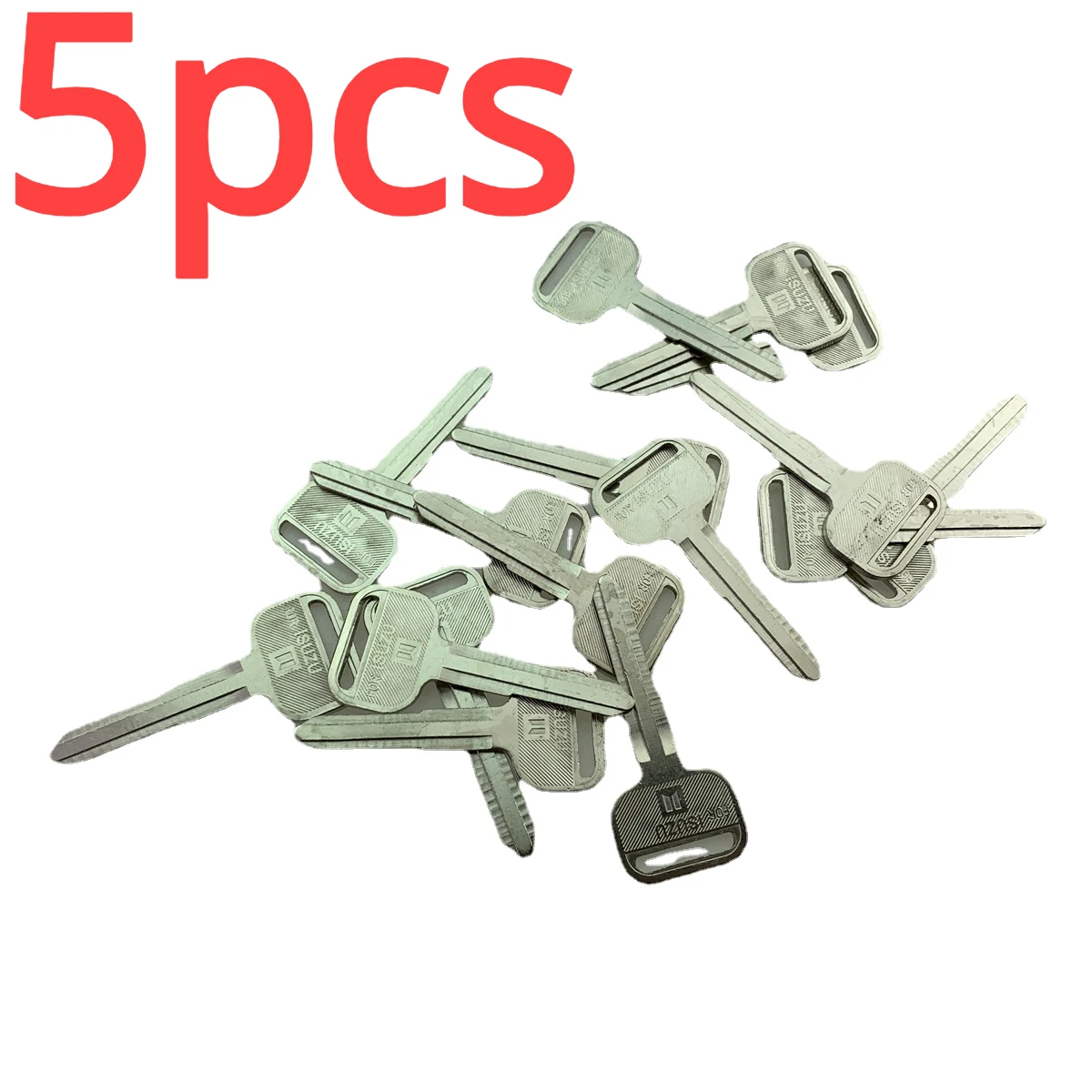 5pcs for ISUZU Suitable for Wuling Zhiguang Car Key Blanks, High in The Middle and Low on Both Sides, with Secondary Key Blanks