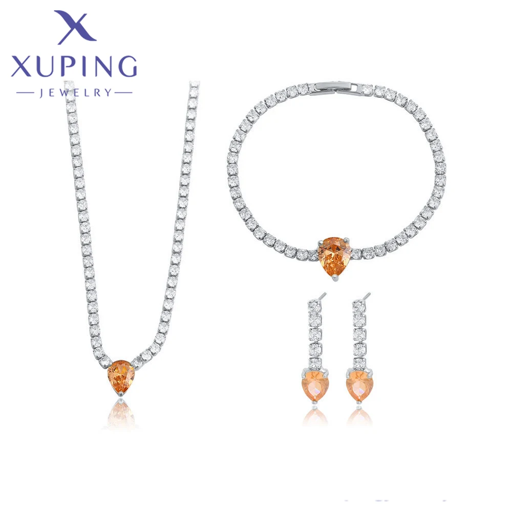 

Xuping Jewelry Fashion New Arrival Romantic Style Women Girl Jewelry Set Gift of Rhodium Color A00919900