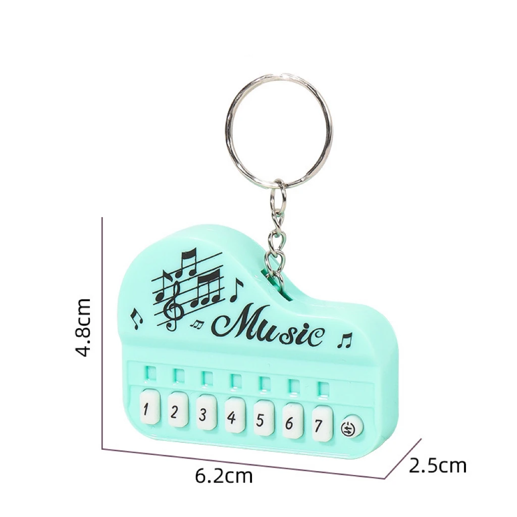 1Pc Mini Luminous Electronic Piano Keychain Portable Handheld Small Electric Musical Instrument Pendant Creative Cute Music Toy view 5
