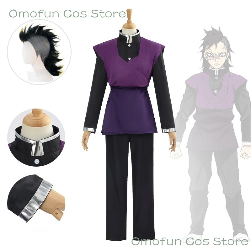 

Consuming Demons Shinazugawa Genya Cosplay Costume Corps Uniforms Unisex Clothing Halloween Christmas Anime Roleplay Clothes Wig