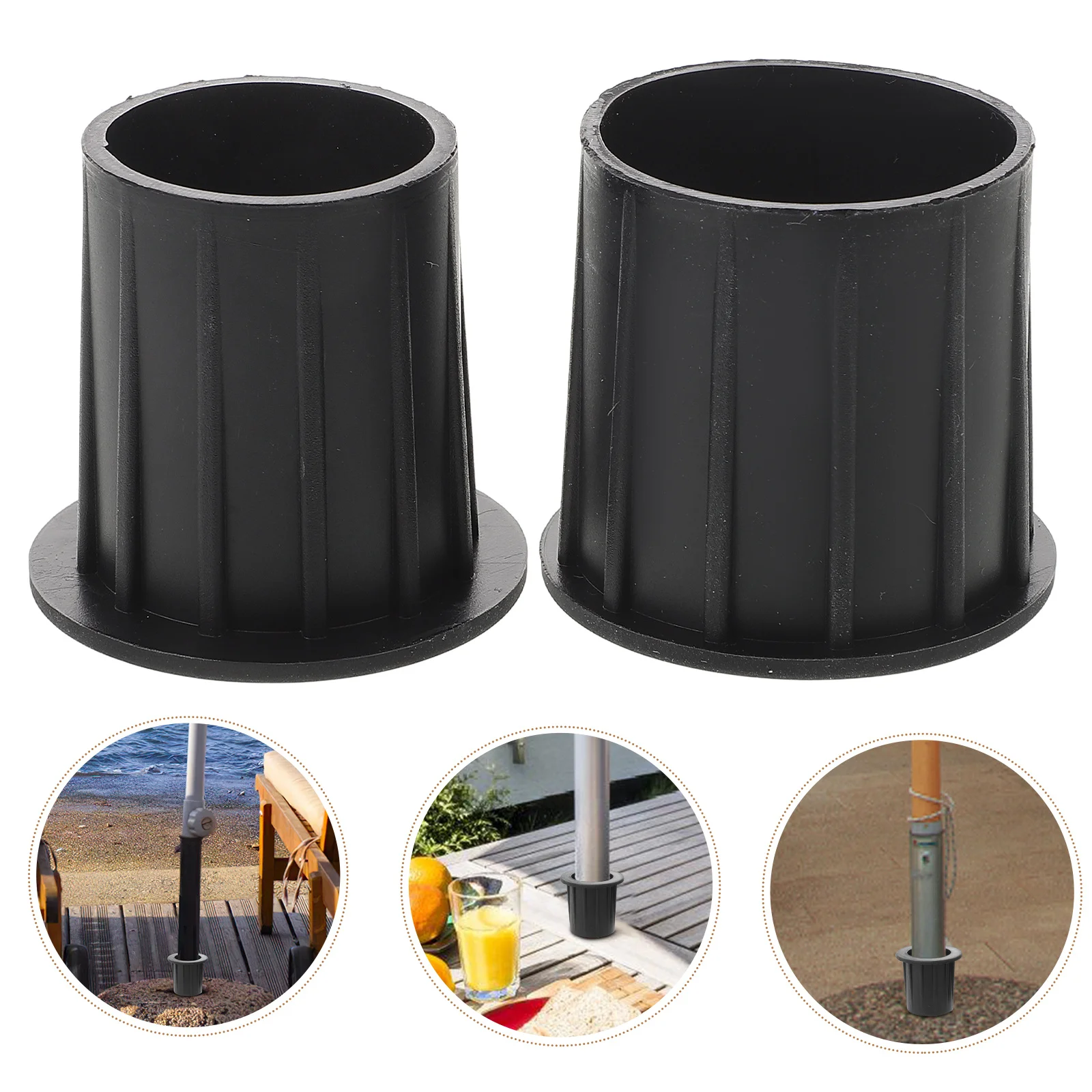 

2Pcs Umbrella Base Cover Silicone Waterproof Patio Umbrella Stand Replacement Sleeve Hole Plug with Screw Outdoor Table