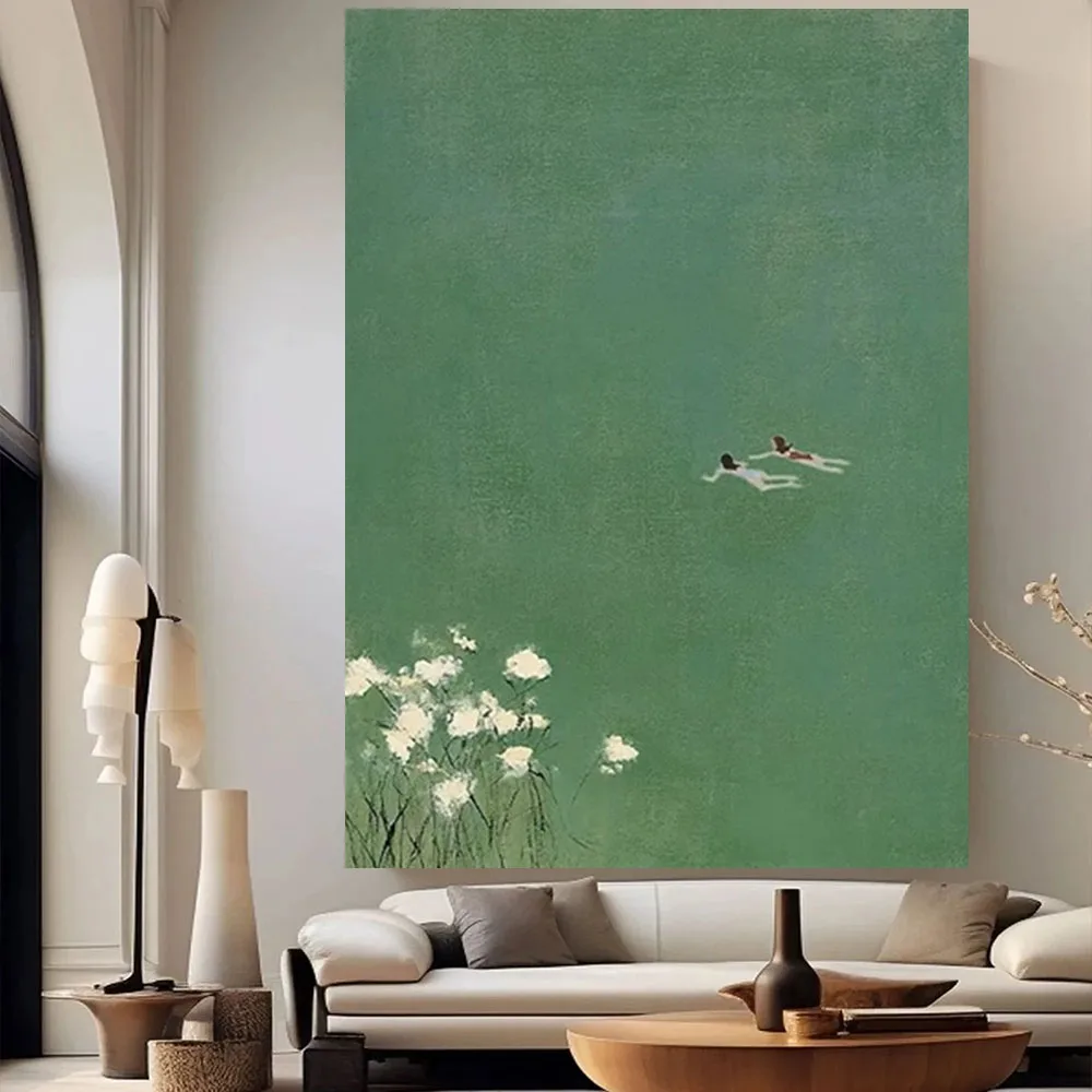 

Hot Selling Flower Pattern Pendant Colorful Lily Oil Painting Pure Handmade Home Wall Decor Art Canvas Picture Entrance Mural