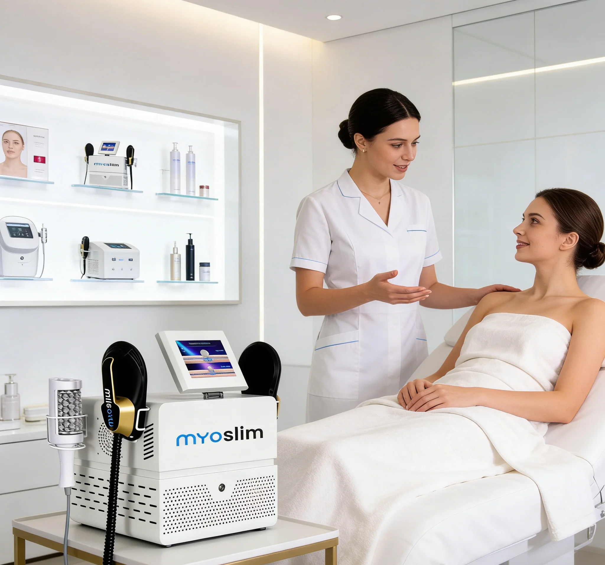 

MYOSlim RF электромагнитные силы сжигает жир, уменьшают жир, скульпты для тела, подтягивает ягодицы, увеличивает мышцы, создает идеальную фигуру