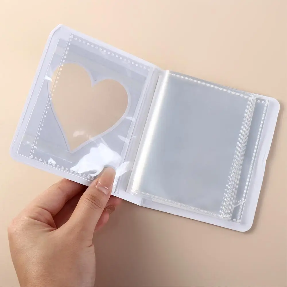 لطيف الكرتون الدب ألبوم صور البلاستيك مقاوم للماء جوفاء صورة حقيبة للتخزين Ins المضادة للخدش الحب القلب ألبوم صور صورة صغيرة