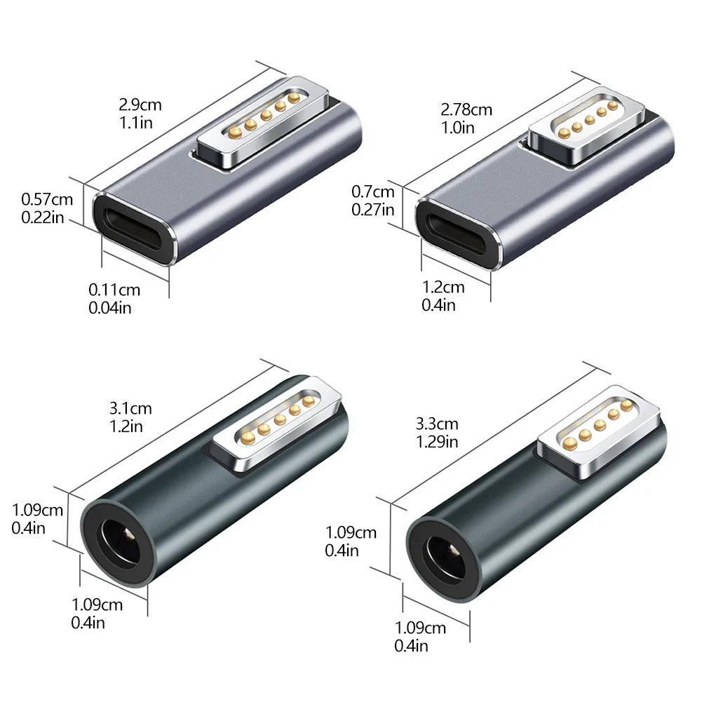 Glayent Adattatore Magnetico Per Notebook Con Indicatore PD - Sostituzione Per Magsafe2, Ricarica Veloce
