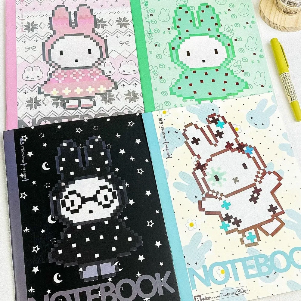 Kawaii Miffy Cute Ins Style Graffiti Notebook B5 Cartoon Handbook Office Student Message Notebook Gift Toy for Girl