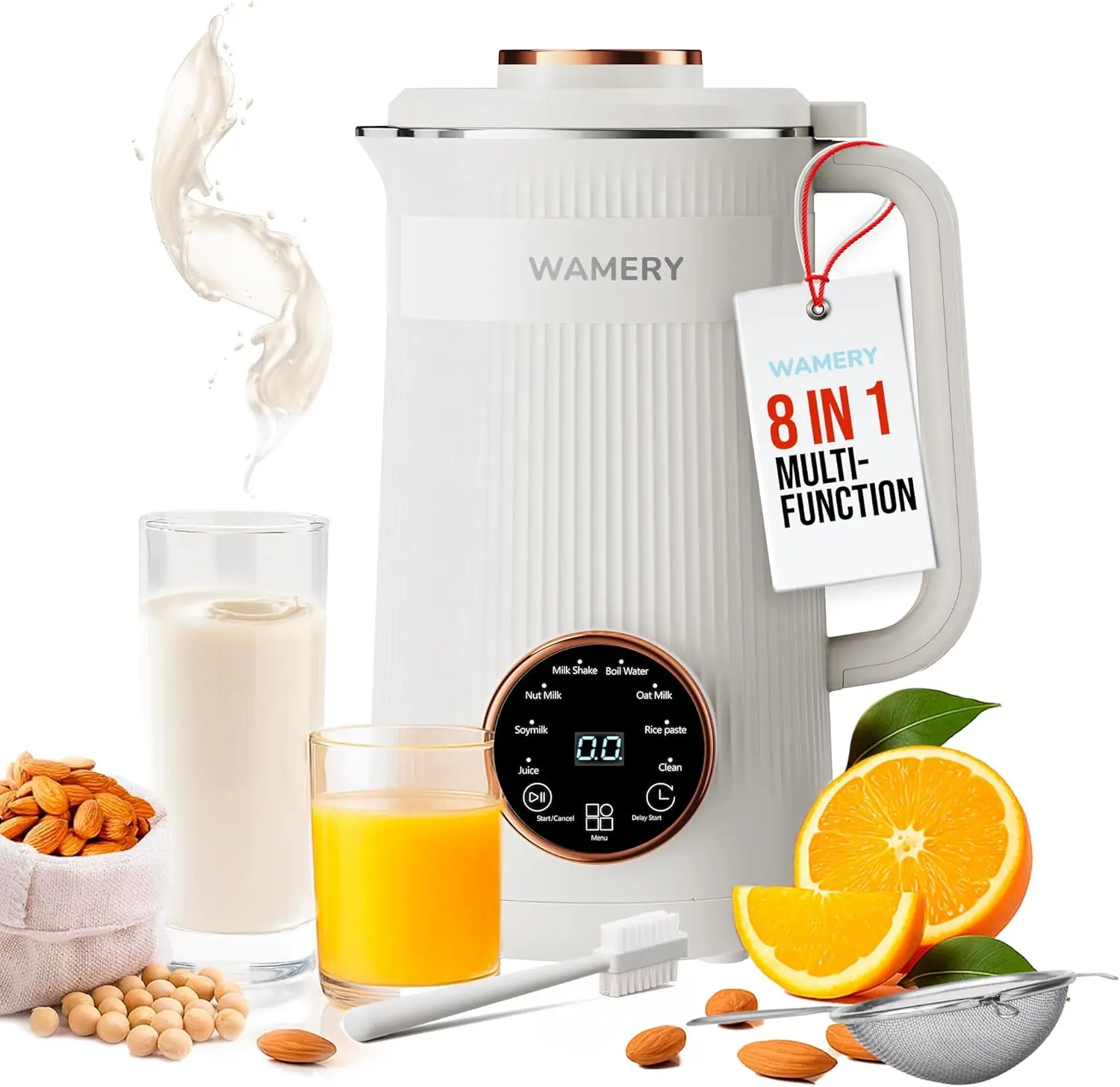 

Original Nut Milk Maker Machine - 32oz Almond, Oat, Soy Milk Maker - Plant Based & Vegan Milk Maker with Delay Start, Keep Warm