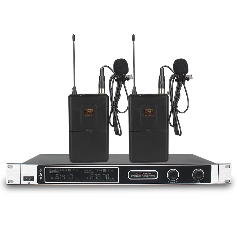 Dynamic Handheld Microphone System for Church Speech Cardioid Polar Pattern Wireless XLR Connector Metal Material
