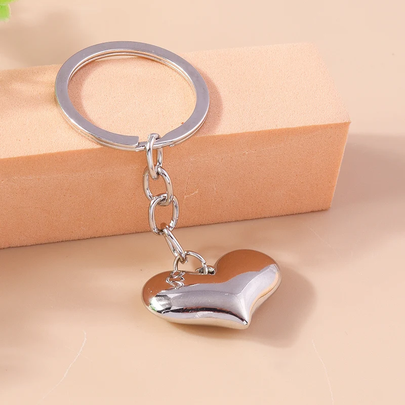Aihua Gold Silber Farbe Liebe Herzen Schlüsselbund Für Frauen Mädchen Süße CCB Herz Schlüsselring Handtasche Anhänger Auto Schlüssel Schmuck Geschenke – Detail 13