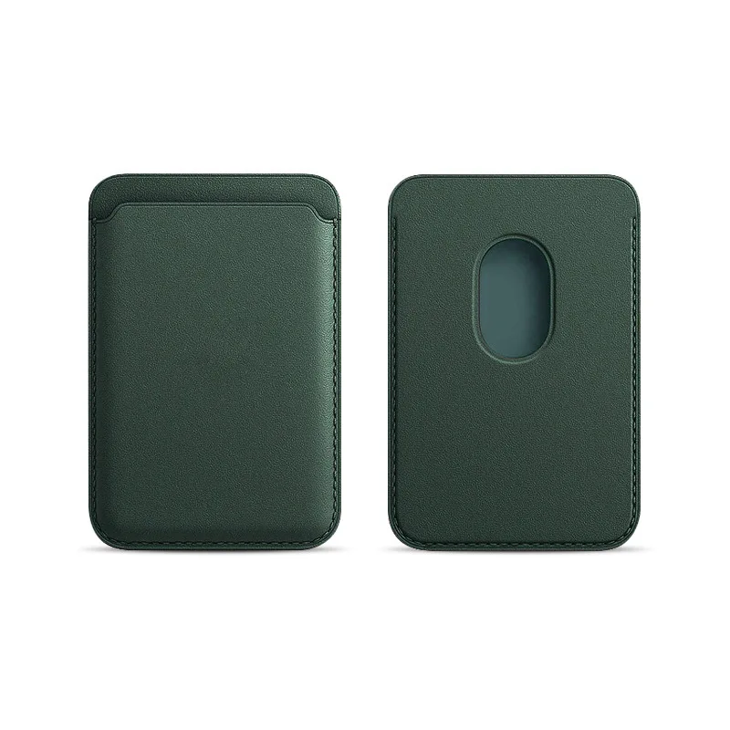 Magnetischer Kartenhalter aus Leder PU-Kartenhülle Ausweiskartenhalter Handy-Rückseitenaufkleber-Tasche für Magsafe iPhone 17 Kartenhalter-Abdeckung