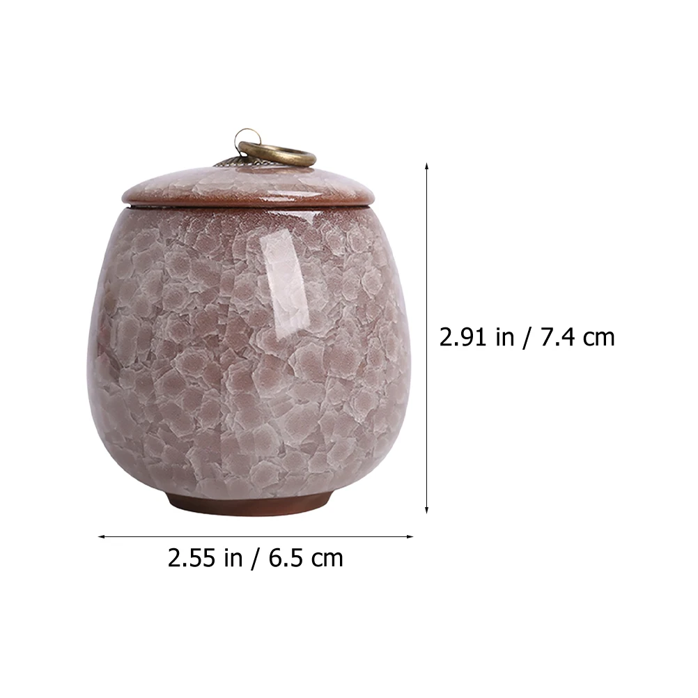 Pot de poudre à ongles en céramique, boîte de rangement à motif de fissure de glace, outil de manucure multifonction, porte-bonbons au thé, conteneur avec couvercle