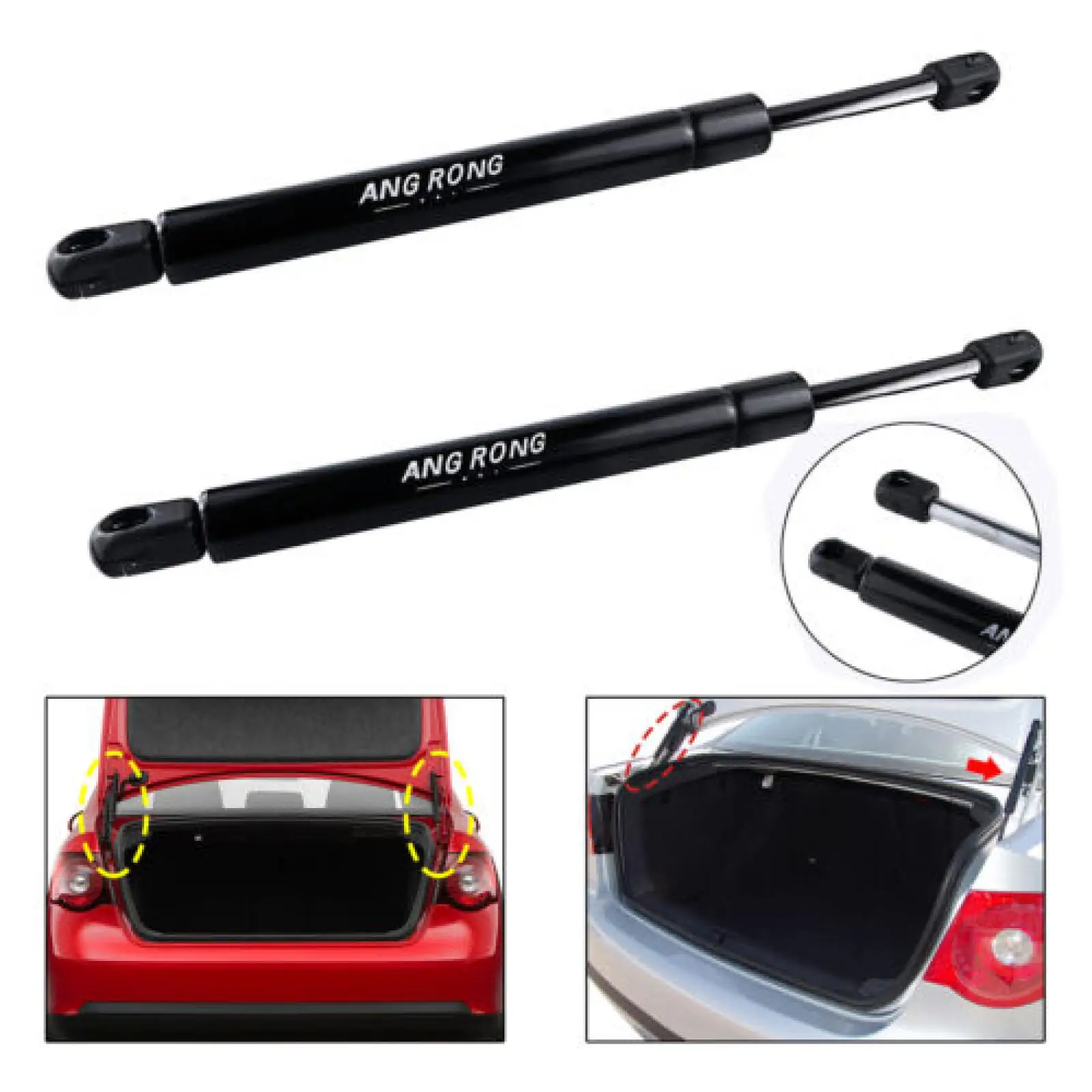 Pair Tailgate Boot Trunk Gas Struts Lifter For 2005-2010 VW Jetta MK3 1K2 Saloon