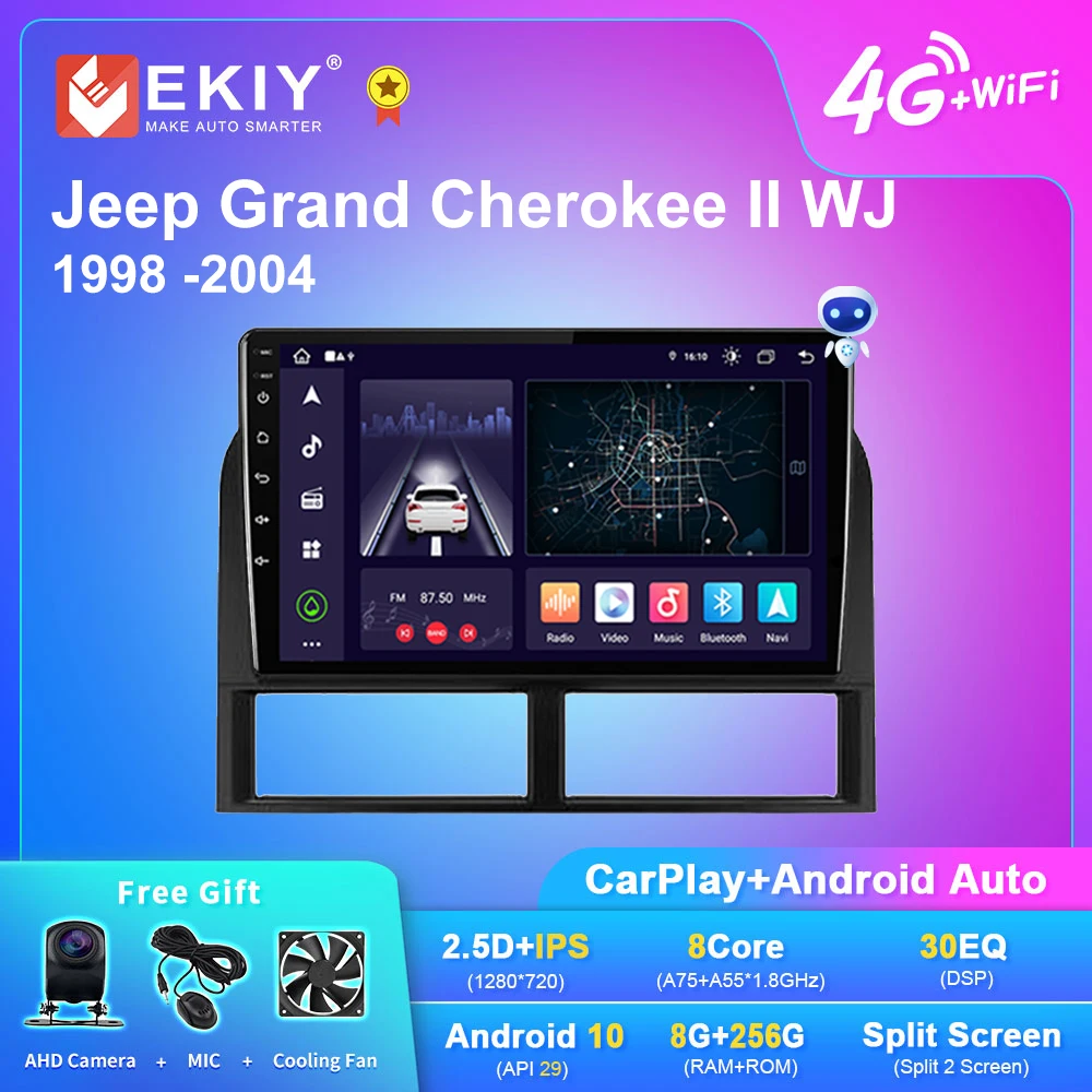 

EKIY X7 Android Auto Car Radio For Jeep Grand Cherokee II WJ 1998-2004 Stereo GPS Navi Multimedia Player No 2din Tape Recorder