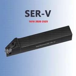 SER1616H16-V SER2020K16-V SER2525M16-V Vertical External Threading Turning Tool Holder SER 16mm 20mm 25mm Carbide Inserts 16VER