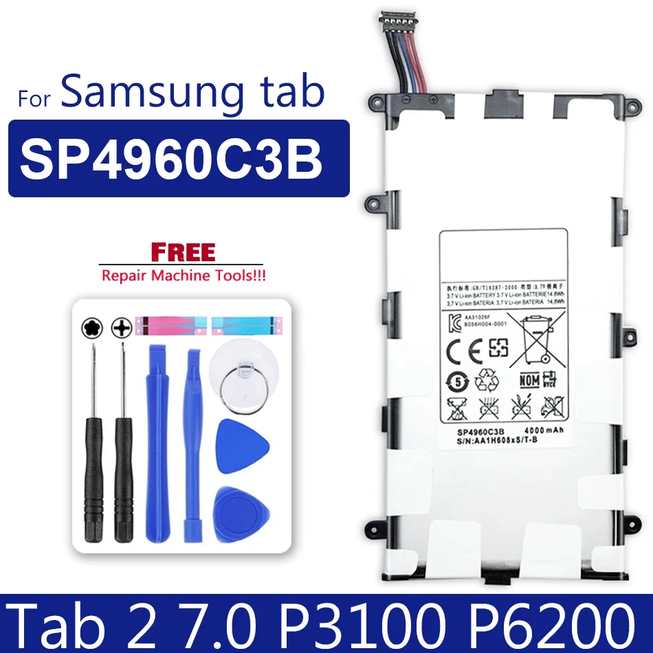 Battery For Samsung Galaxy Tab 2 3 4 7.0 8.0 10.1 tab2 tab3 lite tab4 SM T210 T211 T310 T311 T530 T531 P3100 P5200 P5210