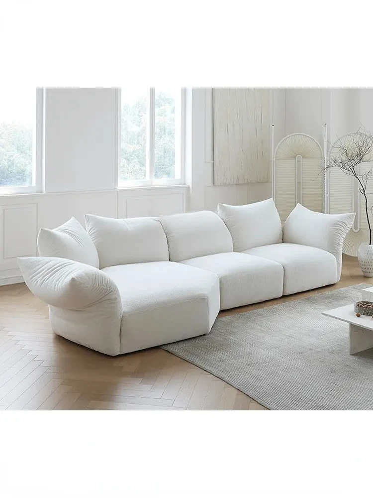 Cream Style Petal Sofa Italian Minimalist Creative Strange Shape Sofa Corner Fabric Sofa