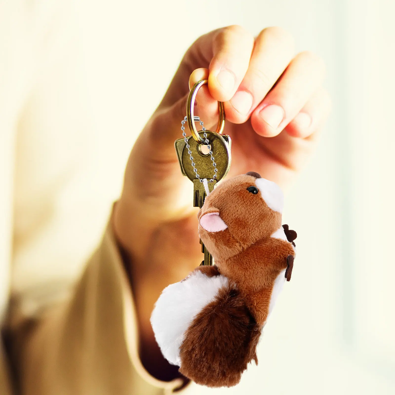 

Милый брелок-подвеска в виде белки, мягкая плюшевая игрушка, креативный брелок для ключей, украшение для рюкзака и автомобиля