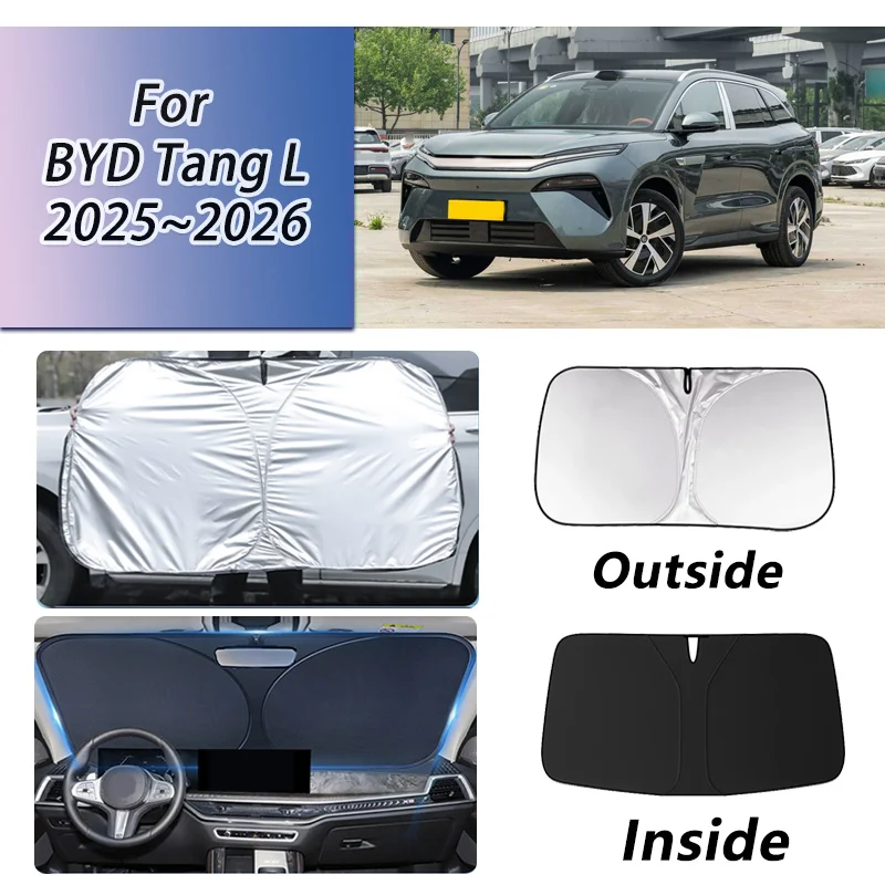 

Солнцезащитный козырек на переднее окно для BYD Sealion 8 Tang L 2025 2026, автомобильный солнцезащитный козырек, блокирующий свет, шторы, теплоизоляция, автомобильные аксессуары