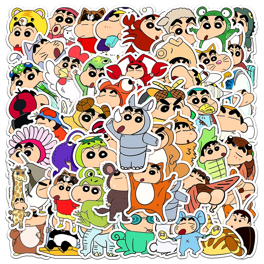 

10/30/50pcs Cartoon Crayon Shin-chan Cute Anime Stickers Kawaii Girls Kid Decals DIY Motorcycle Laptop Guitar Funny Sticker Gift