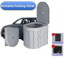 Portable Folding Toilet Commode Car Toilet Camping Toilet for Travel Bucket Toilet Seat for Camping Hiking Long Trip