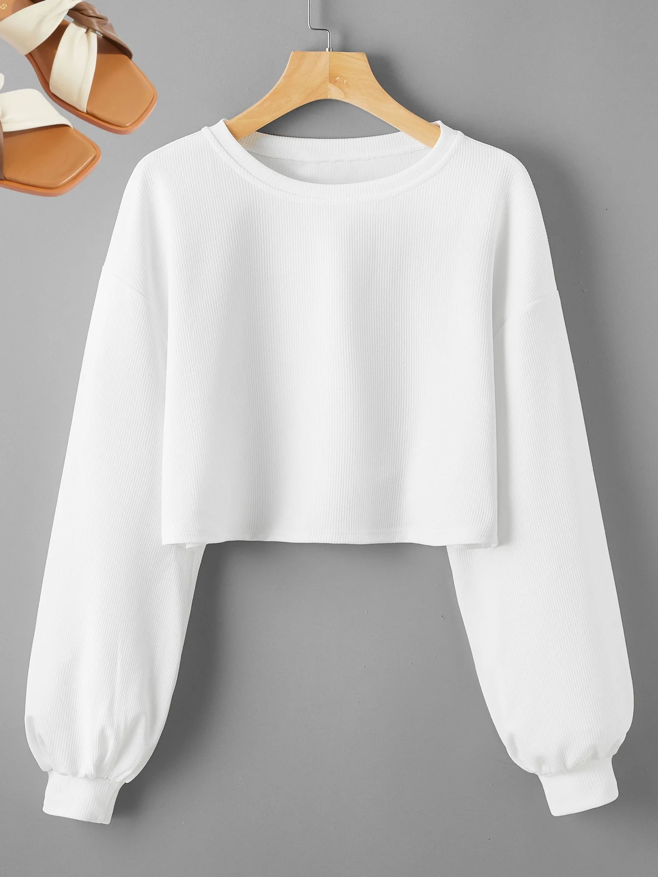 Neuer Damenmode-Freizeitpullover mit Rundhalsausschnitt im Trend