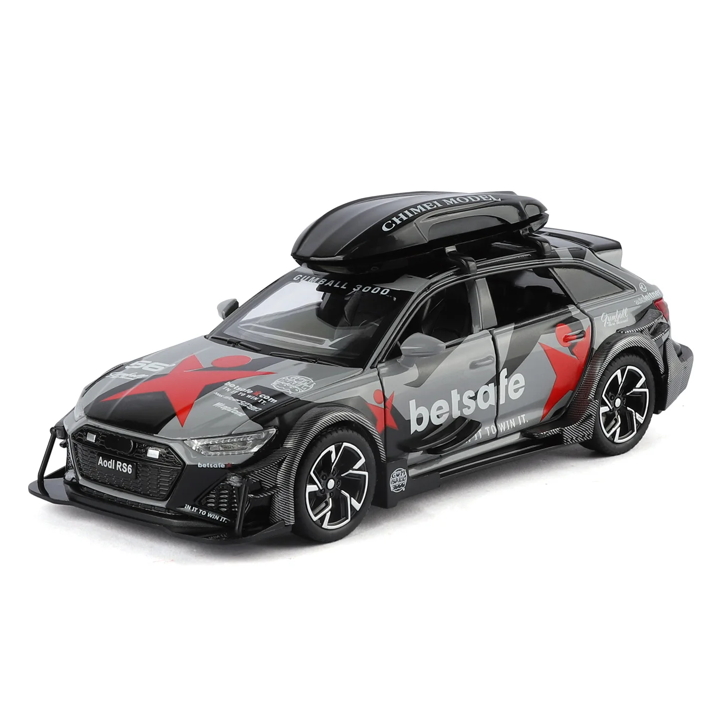 1/32 Audi RS6 Veicoli Modificati Modello di Auto Giocattoli In Lega Pressofusa Con Tirare Indietro Luce e Suono Modello di Auto Ragazzi Regali Per I Bambini