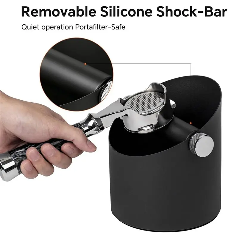 [B25B!】 Knock Box Espresso Accessories Steel Espresso Machine Tools 15 Espresso Pucks For Coffee Ground With Removable Knock Bar