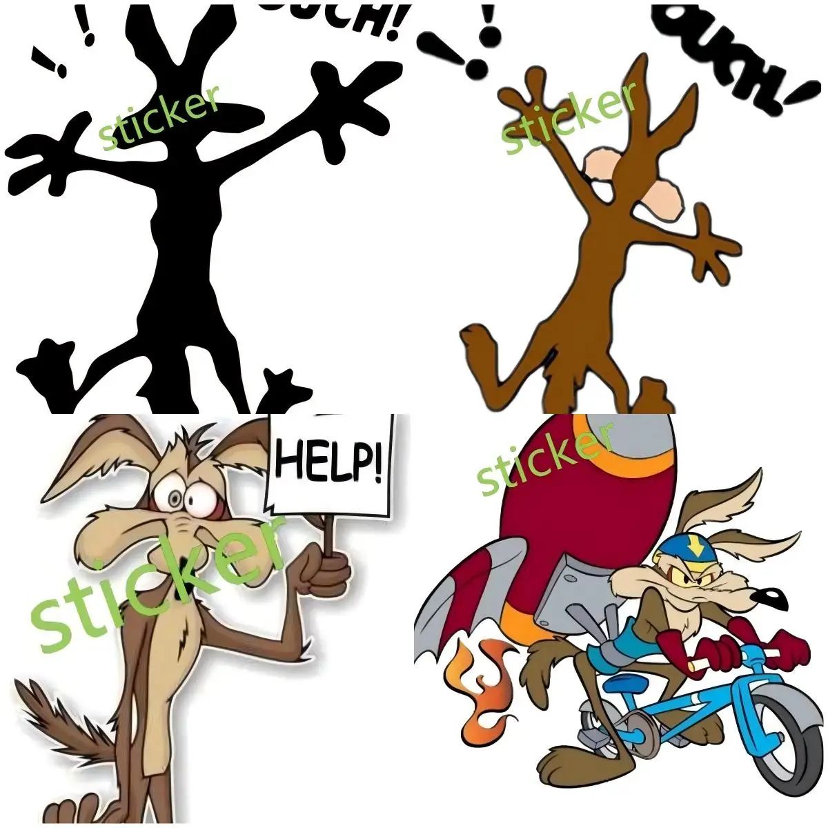 

Wile Coyote Splat Vinyl Sticker for Car Window Bumper Truck Vinyl Decal Sticker Phone Home Decoration
