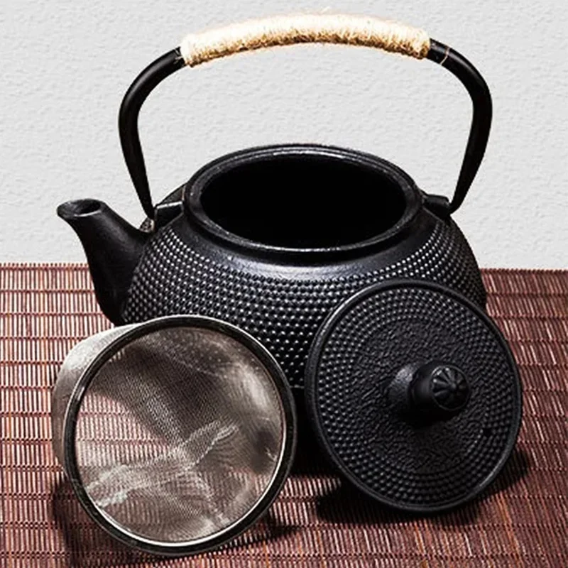 300/900/1200ml Cast Iron Teapot Japanese Tea Kettle for Boiling Water Kitchen Teaware Chinese Teapots Tea Ceremony Accessories