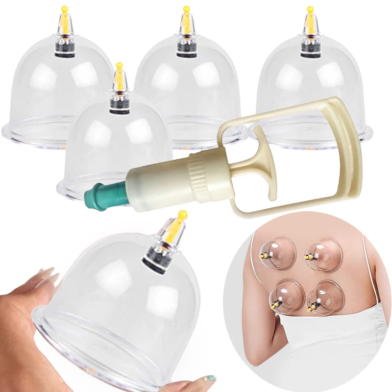 

Набор из 7 больших вакуумных банок для массажа, одинарные банки для домашнего использования, утолщенные аксессуары для груди