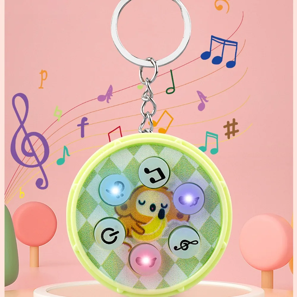 تضيء الإلكترونية طبل تململ لعبة المفاتيح يده لعبة آلة على ظهره ملحق لعبة المفاتيح حقيبة ظهر الطالب قلادة