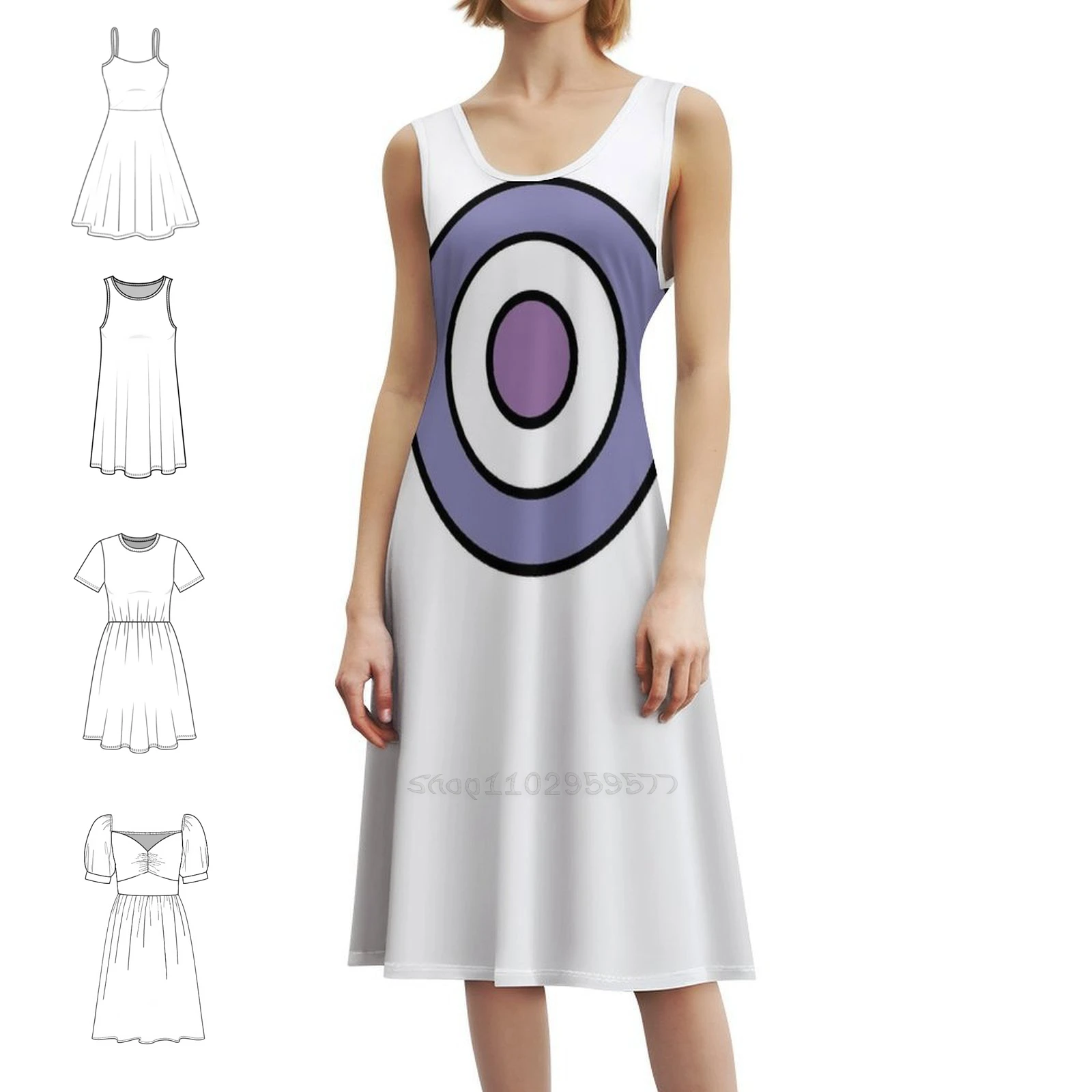 الأرجواني بولسي المرأة الهيب هوب الشارع الشهير فستان الرسم طباعة ملابس للنادي الحفلات الأرجواني بولسي هوك العين فستان كسر للفتيات #1