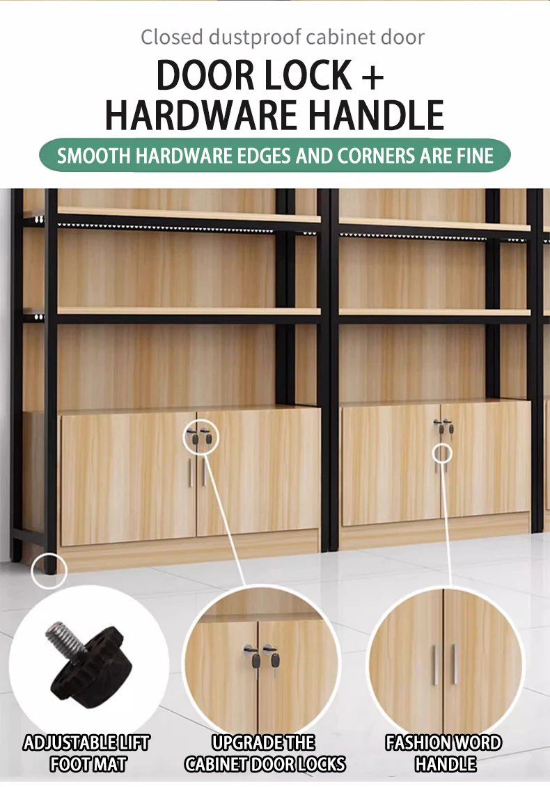 Rak Anggur Logam dan Kayu Tugas Berat Custom.Custom Buatan Pabrik Rak Display Supermarket Dijual