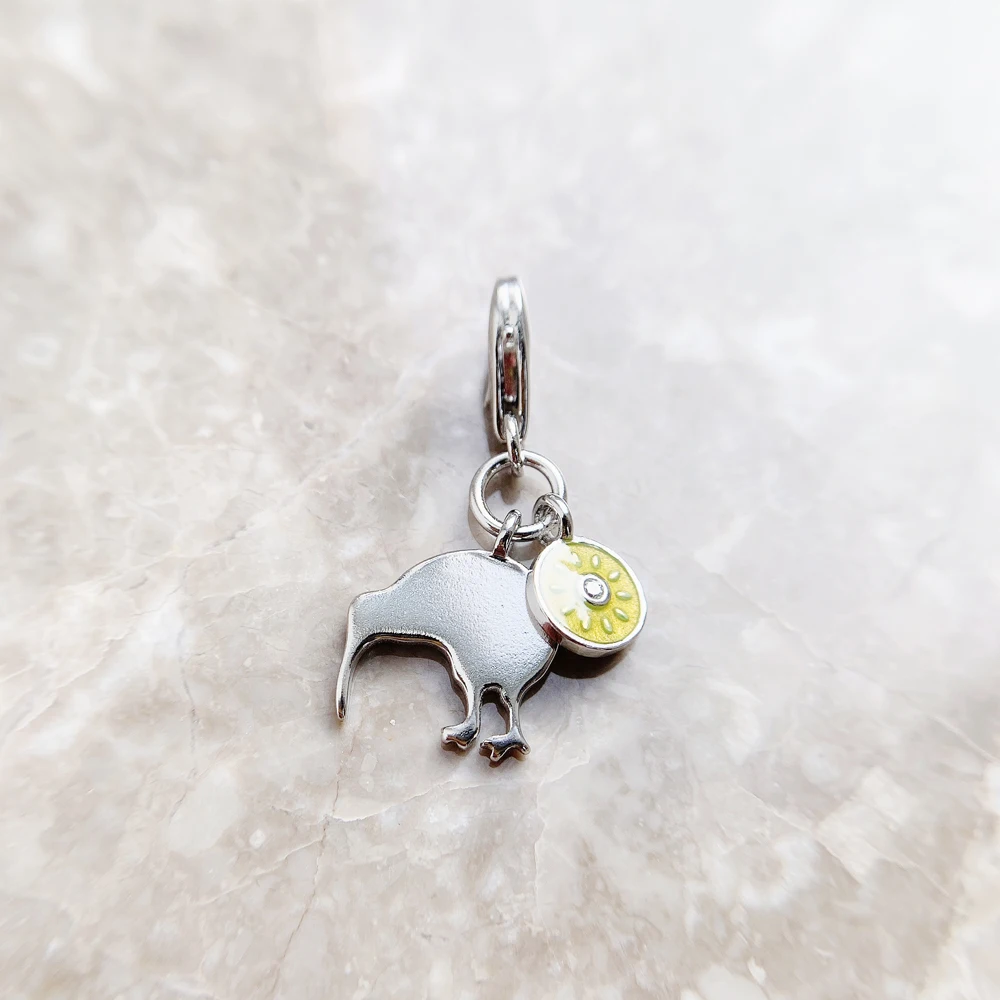 Kiwi & Bird Charms Pendant European Style 925 Sterling Silver Cute Fashion Jewelry Club for Women & Men