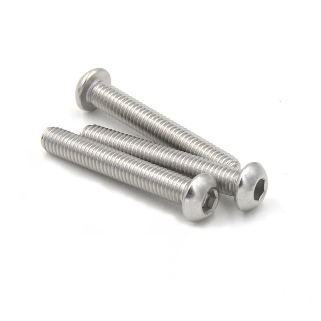 10/20 Pcs/Bag | M4 M5 M6 M8 | ISO 7380 Pan Head Hex Socket Cap Screws | Button Head Screws | 304 Stainless Steel