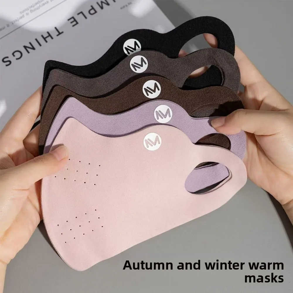 Nuova maschera calda Dralon Maschera antipolvere traspirante Velo per il viso lavabile Autunno e inverno