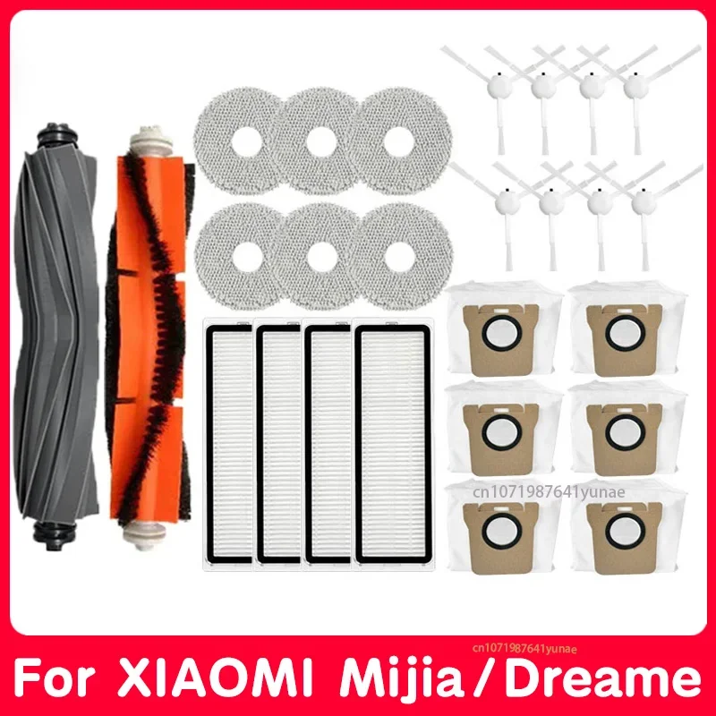 Filter Brush Accessories For Xiaomi MIJIA Omni 1s B116 Spare Part Mijia B101CN Dust Bag Dreame S10 S10 Pro Mop Cloth Replacement