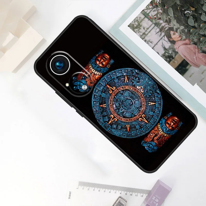 Mayan Calendar Wood Pattern For Huawei Honor 50 X9 X8 X7 Magic4 Pro P50 P20 P40 P30 Lite P Smart Z 2021 Nova 5T Case