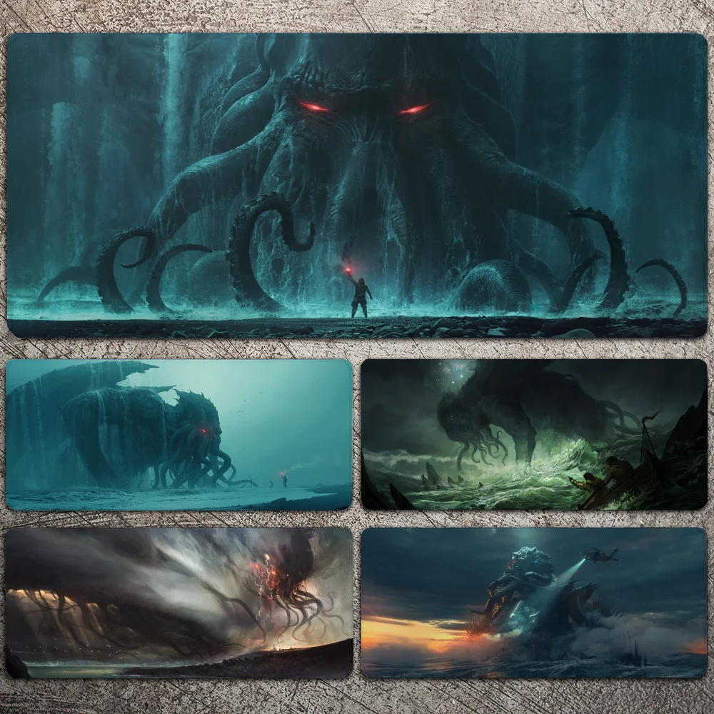 Cthulhu Mousepad Large Gaming Mouse Pad LockEdge Thickened Computer Keyboard Table Desk Mat