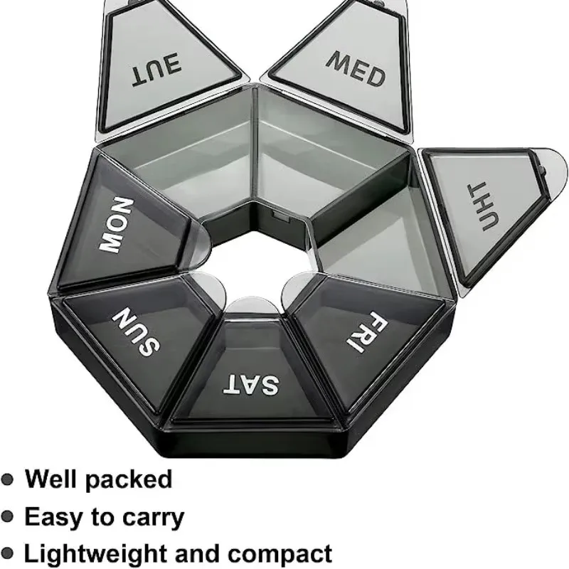 New 7 Days Pill Medicine Box Weekly Tablet Holder Portable Travel Mini Small Pill Box Pills Cases Storage Organizer Container