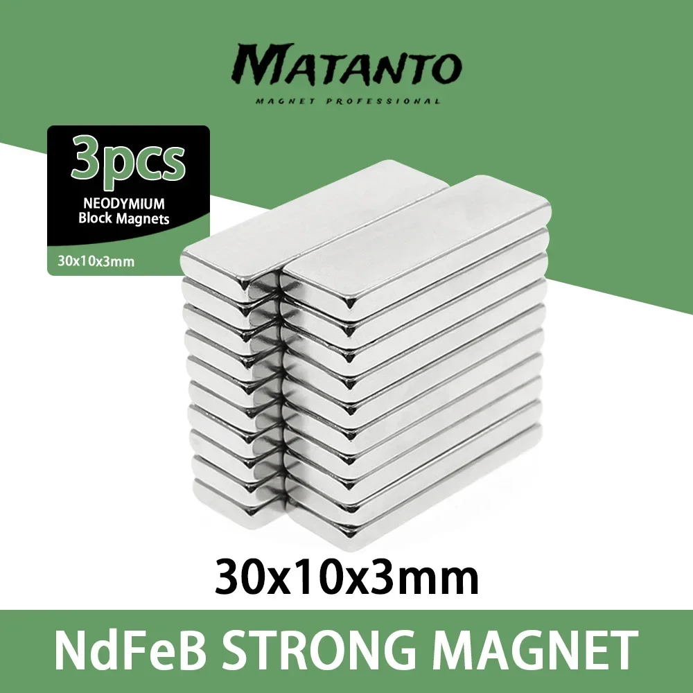 2/5/10/20/30/50PCS 30x10x3mm Block Super Strong Powerful Magnets Sheet N35 Permanent Magnet 30x10x3  Neodymium Magnet 30*10*3