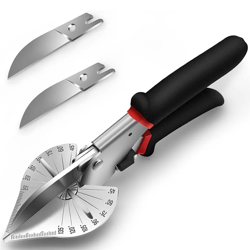 BHTS-Multi Angle Miter Shears Miter Scissors For Soft-Wood Plastic PVC Moulding Shoe Molding Angular Trim Cutter Tool