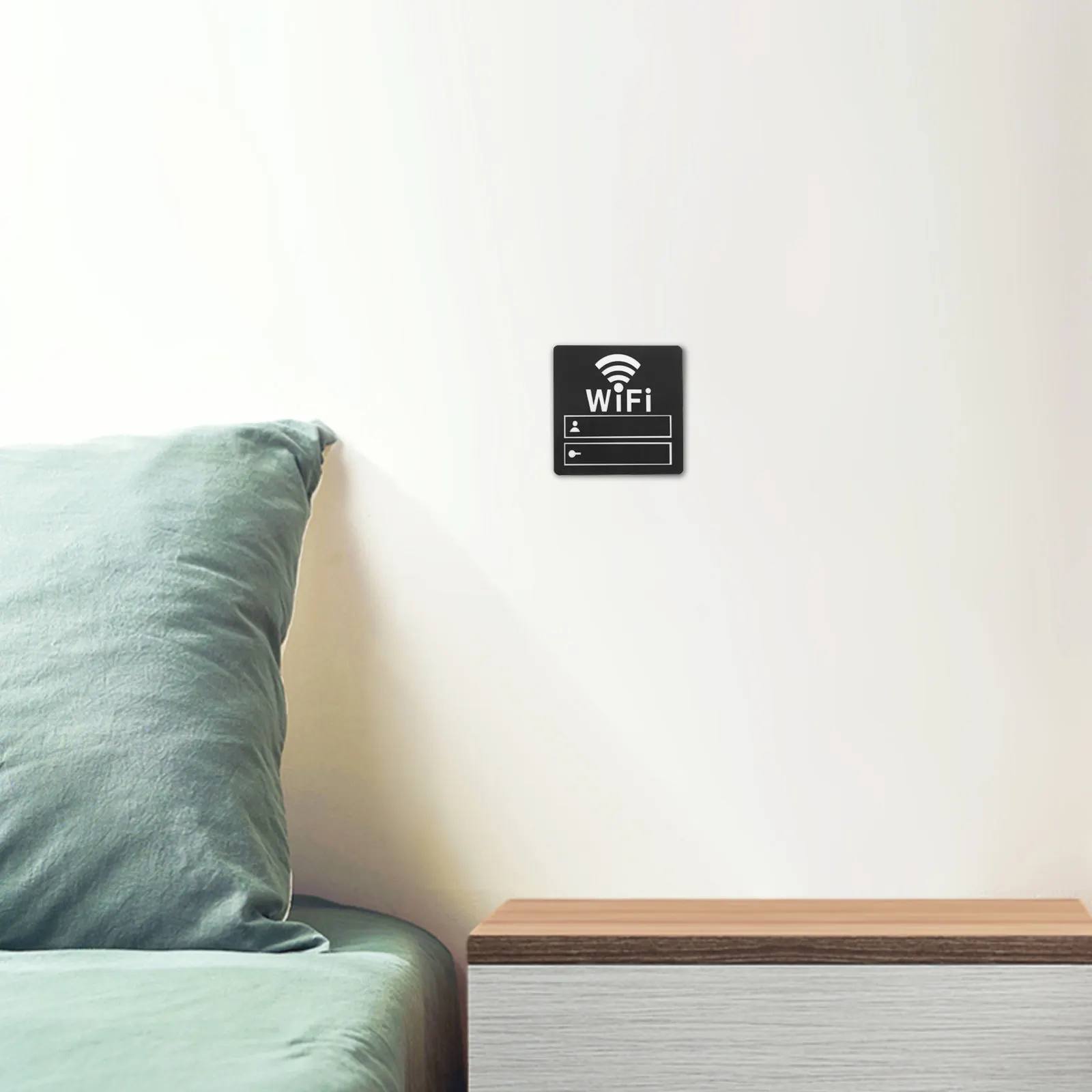 

Водонепроницаемая акриловая зеркальная наклейка на стену с Wi-Fi паролем, высококачественная светоотражающая, для офиса, ресторана, салона, дома