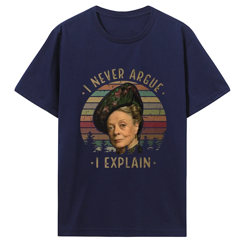 Dowager Maggie England London Smith Cotton Short Sleeve Tees New Arrival T-Shirt Men Downton Abbey Violet Crawley T Shirt