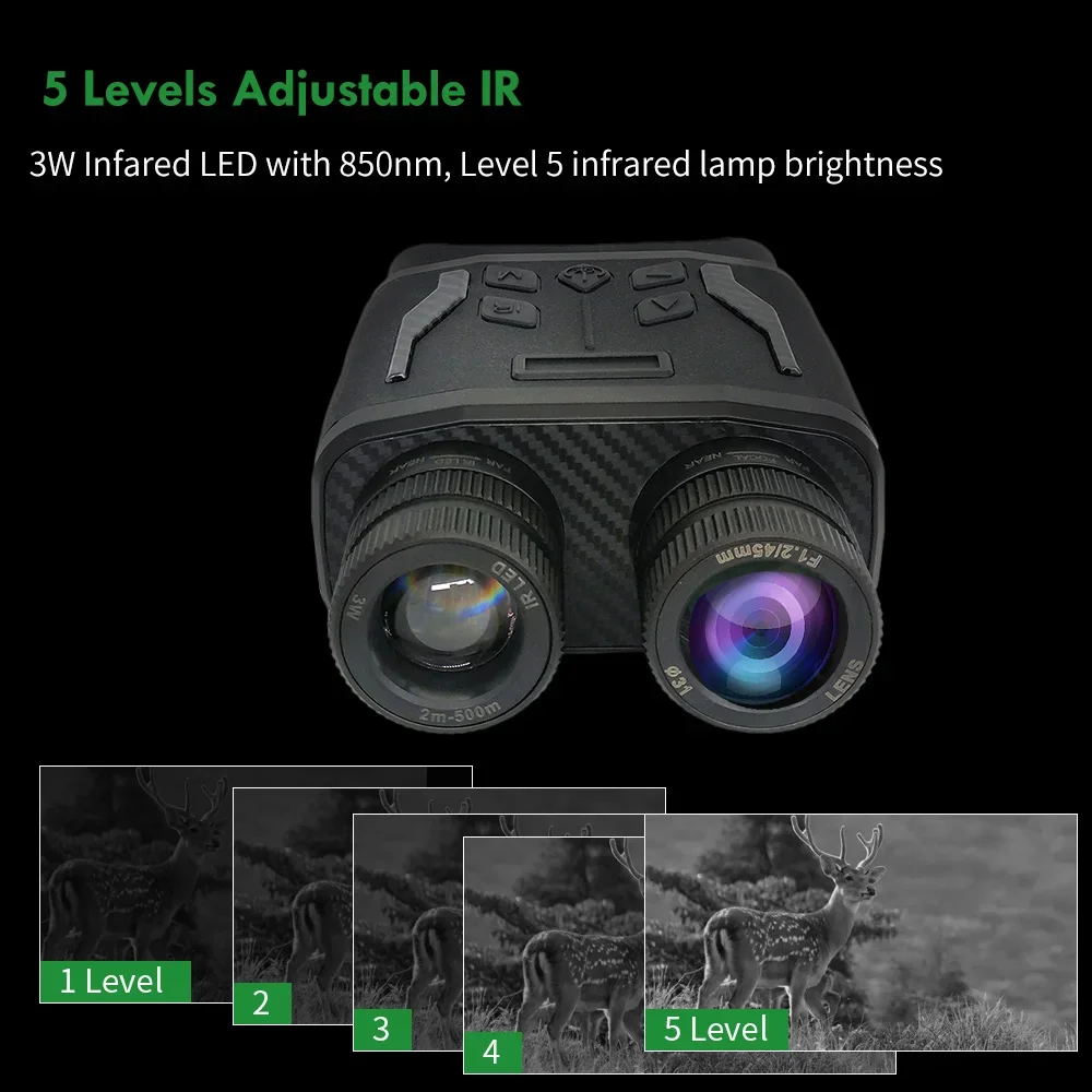 Infrared Illuminator Binoculars Night Vision Digital Telescope For Night Hunting Camping Fishing