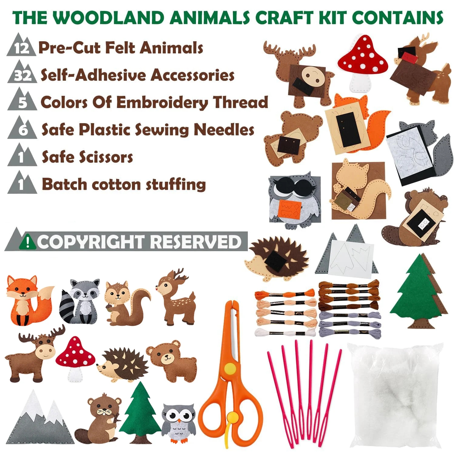 Sewing Kit for Kids Woodland A - Kids Education Classes ulasan dan harga